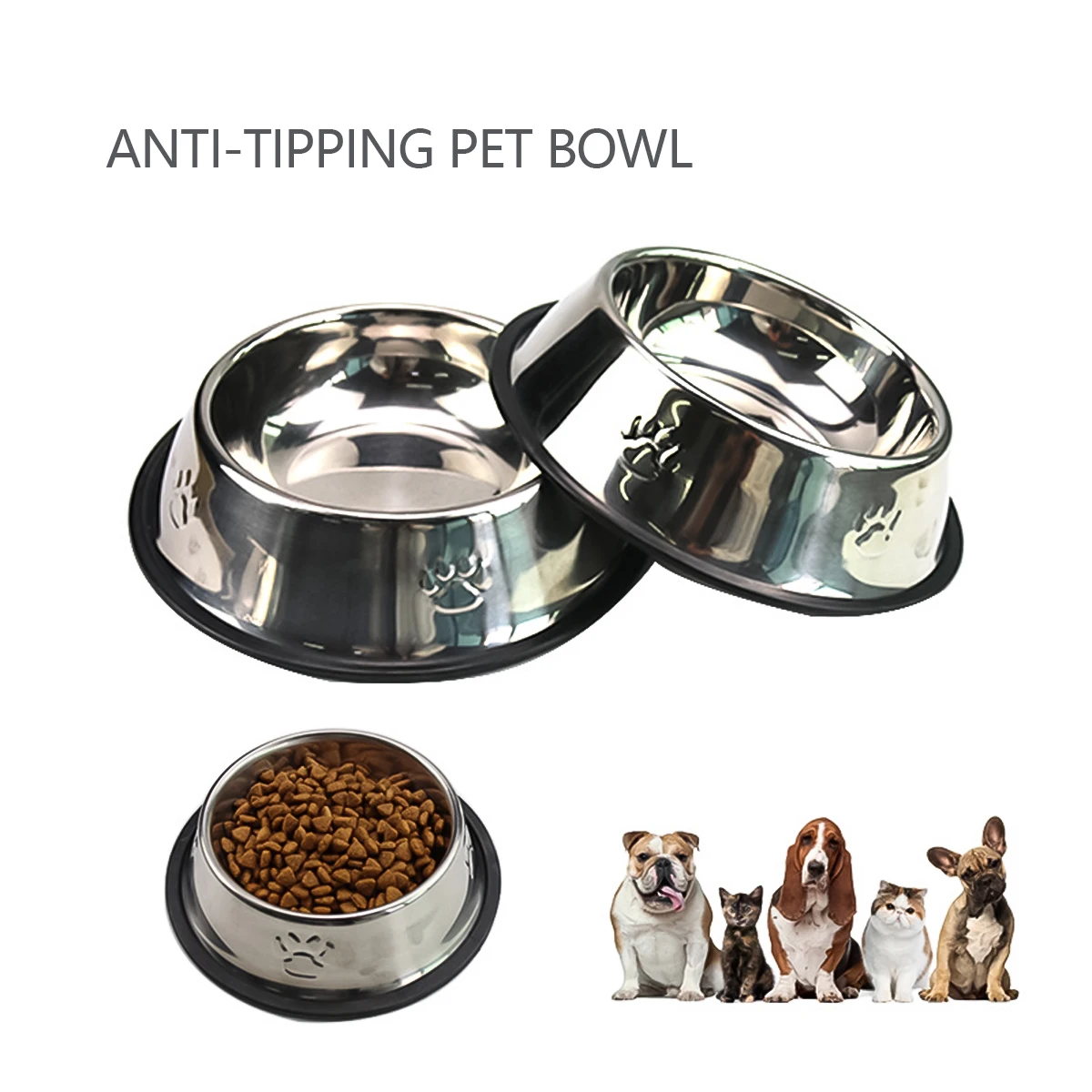 Oversized Stainless Steel Dog Feeder Cat Bowl Pet Feeding Bowl Container 6 Styles for Small/Medium/Large Animal with Rubber Base
Oversized Stainless Steel Dog Feeder Cat Bowl Pet Feeding Bowl Container 6 Styles for Small/Medium/Large Animal with Rubber Base