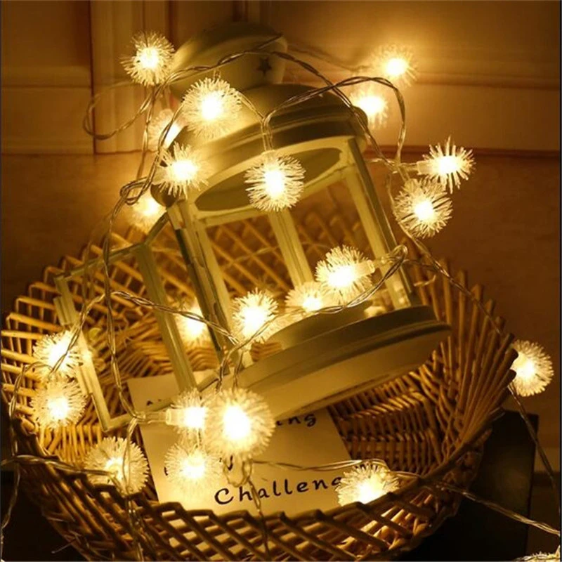 Christmas Decoration Led Garland Holiday Lights Hairy Ball Dandelion LED Fairy String Light Curtain Lamp Indoor Lighting Decor
Christmas Decoration Led Garland Holiday Lights Hairy Ball Dandelion LED Fairy String Light Curtain Lamp Indoor Lighting Decor
