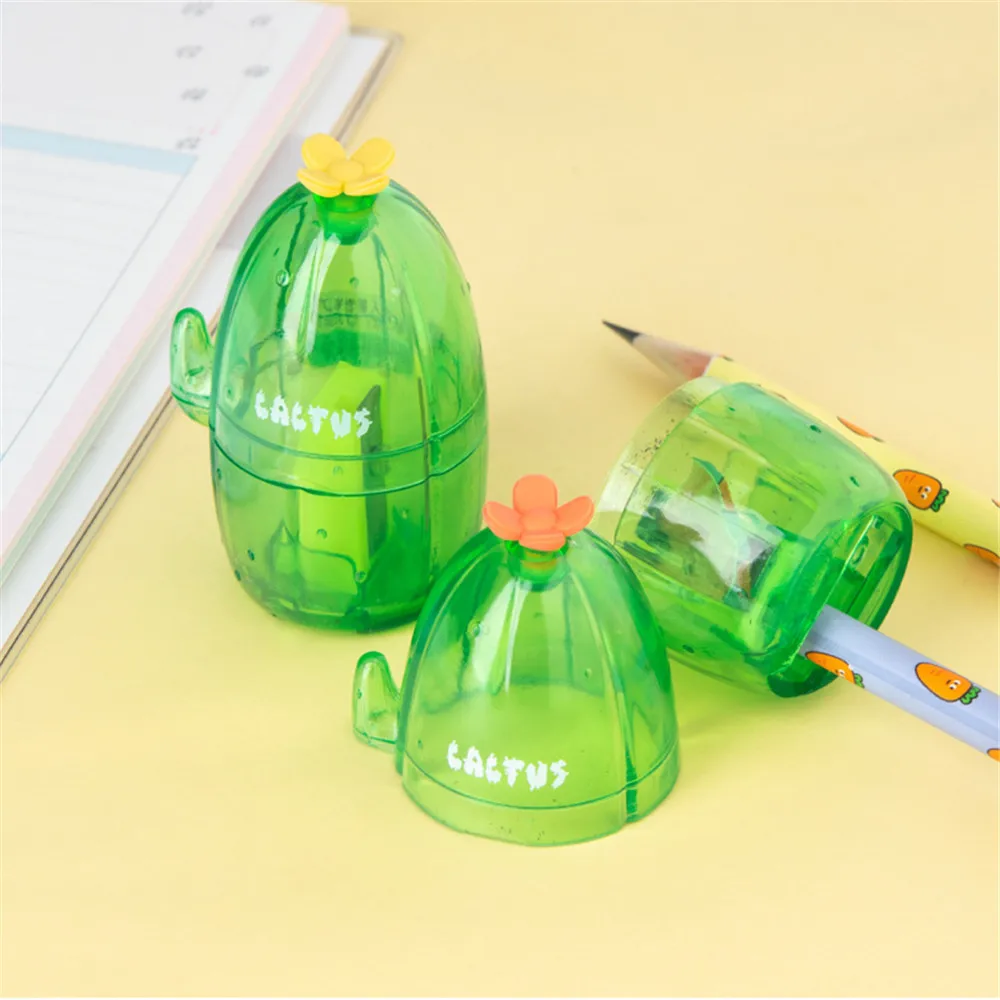 Cute Green Cactus Shape Pencil Sharpener for Kids Kawaii Stationery Pencil Cutter Kids Gifts School Office Supplies papeleria
Cute Green Cactus Shape Pencil Sharpener for Kids Kawaii Stationery Pencil Cutter Kids Gifts School Office Supplies papeleria