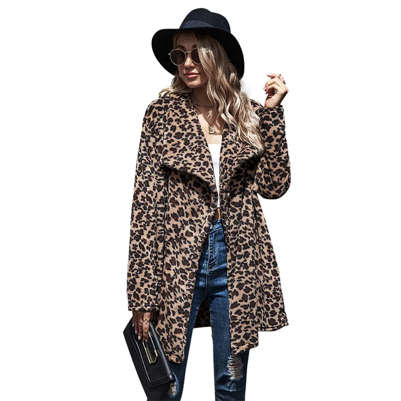 Winter Women's Warm Imitation Fur Coat 2020 New Length Leopard Print Long Sleeve Woolen Blend Coat Women
Winter Women's Warm Imitation Fur Coat 2020 New Length Leopard Print Long Sleeve Woolen Blend Coat Women