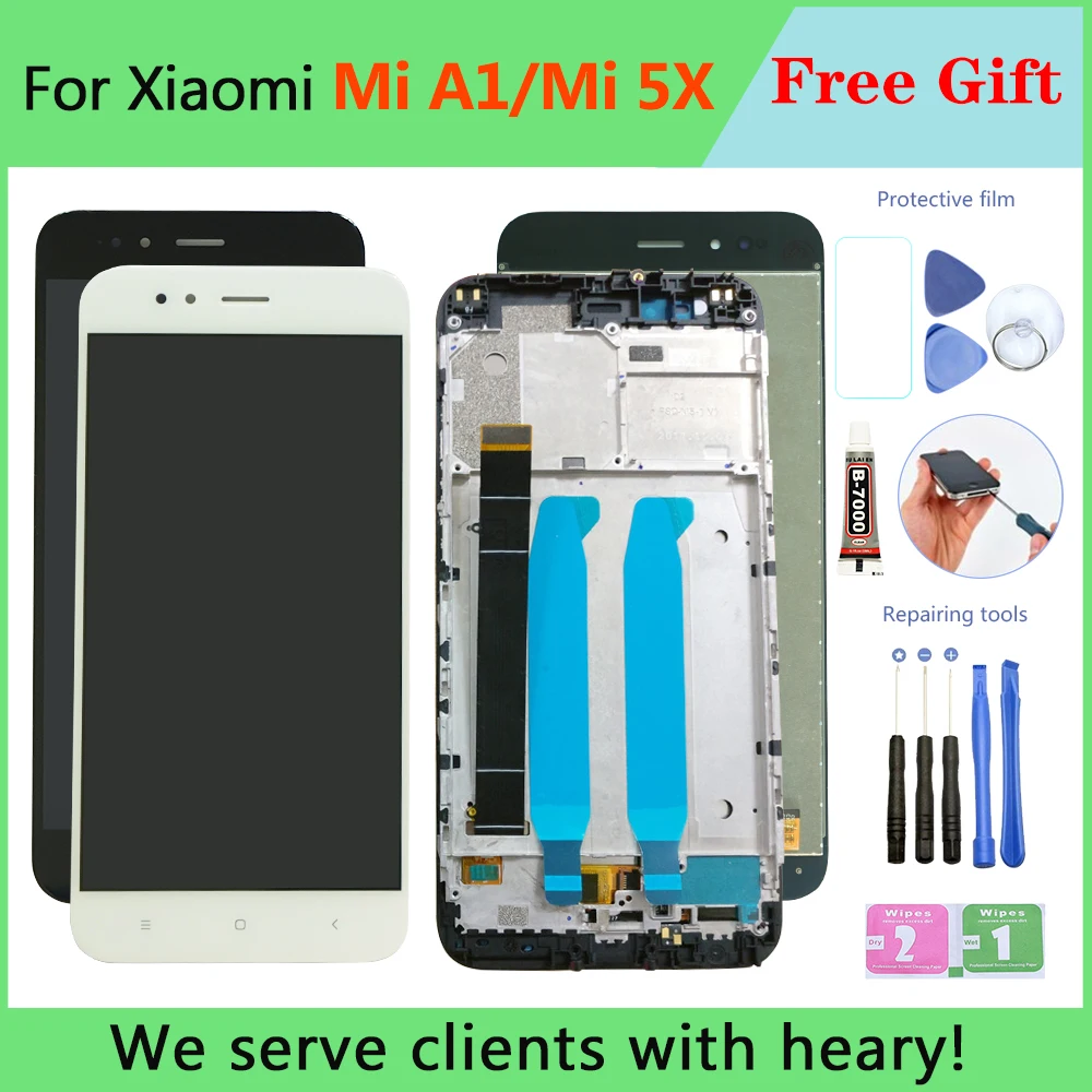 Оригинальный ЖК-дисплей для Xiaomi A1, ЖК-дисплей с рамкой, сенсорный экран для XIAOMI 5X/A1, ЖК-дисплей, экран в сборе, дигитайзер (10 касаний)
Оригинальный ЖК-дисплей для Xiaomi A1, ЖК-дисплей с рамкой, сенсорный экран для XIAOMI 5X/A1, ЖК-дисплей, экран в сборе, дигитайзер (10 касаний)