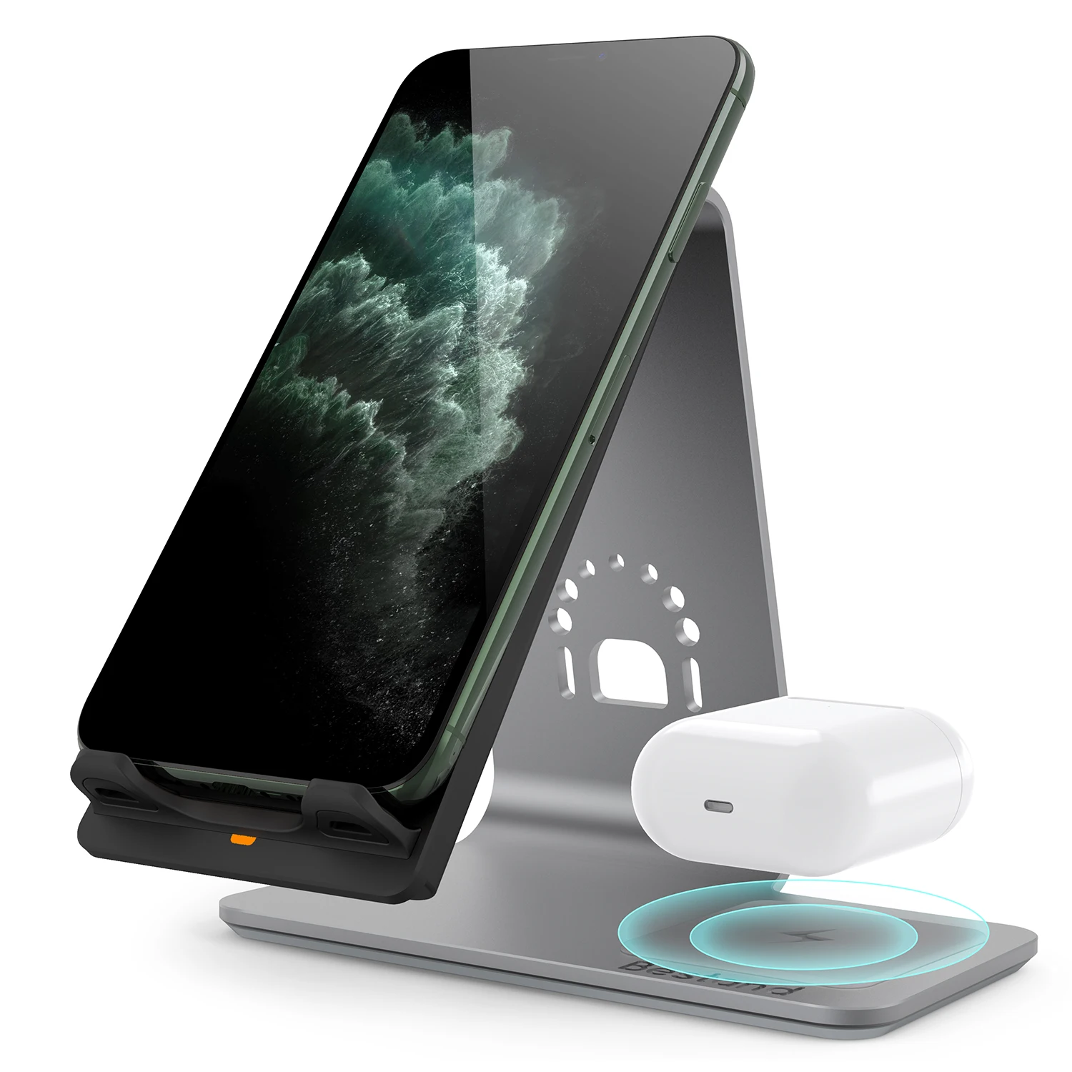 Bestand2 in 1 Aluminum Stand for Apple iPhone X/8/XS/XR Charging Station for Airpods Qi Fast airpod Wireless Charger Dock
Bestand2 in 1 Aluminum Stand for Apple iPhone X/8/XS/XR Charging Station for Airpods Qi Fast airpod Wireless Charger Dock