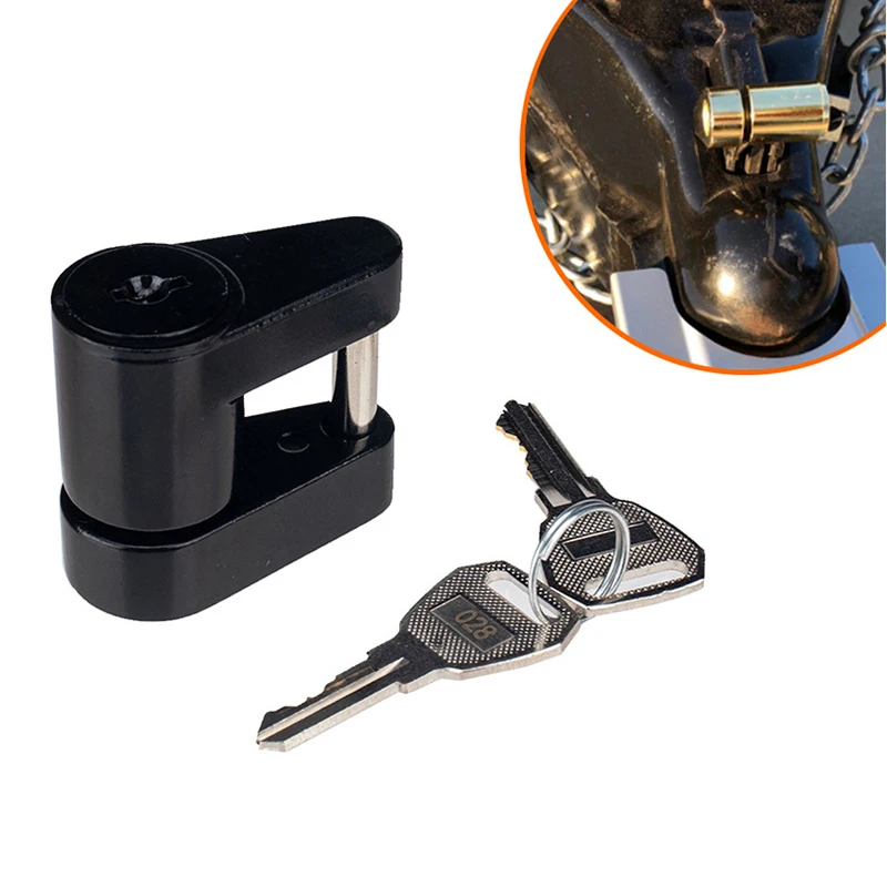 Black Trailer Hitch Coupler Lock, Dia 1/4 Inch, 3/4 Inch Span for Tow Boat RV Truck Car's Coupler
Black Trailer Hitch Coupler Lock, Dia 1/4 Inch, 3/4 Inch Span for Tow Boat RV Truck Car's Coupler