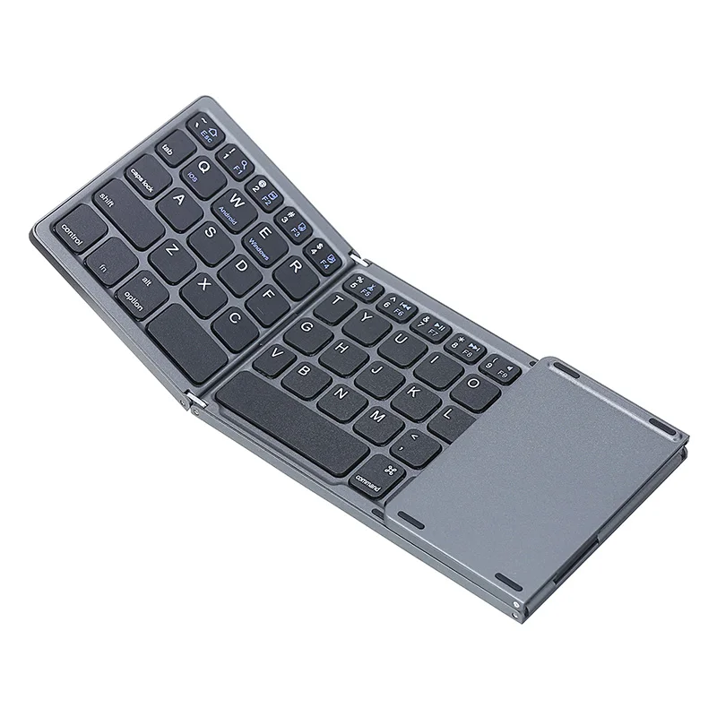 

Портативная беспроводная мини-клавиатура, эргономичный дизайн, Складная bluetooth-совместимая клавиатура с тачпадом для планшета мобильный те...