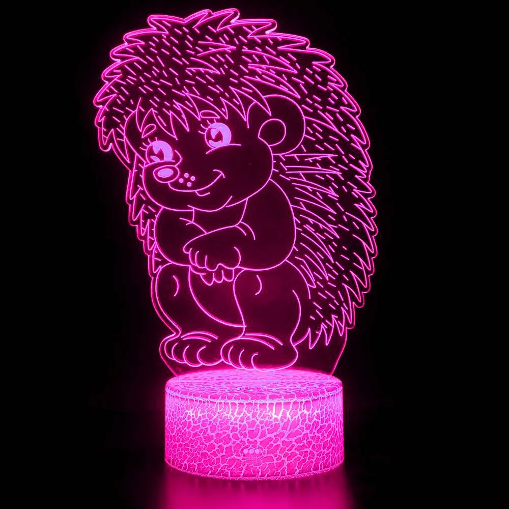 Animal 3D Holographic Night Light Hedgehog Toy Model Statue Accessories Supplies Table Lamp Christmas Gift Birthday Decoration
Animal 3D Holographic Night Light Hedgehog Toy Model Statue Accessories Supplies Table Lamp Christmas Gift Birthday Decoration