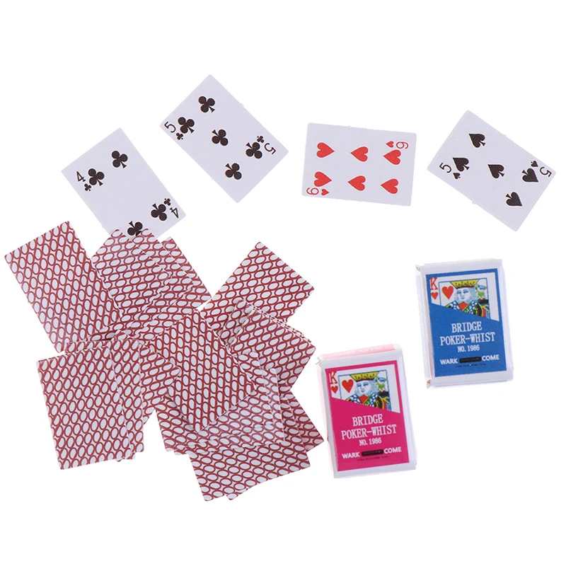 Cute 1:12 Miniature Games Poker Mini Dollhouse Playing Cards Miniature For Dolls Accessory Home Decoration
Cute 1:12 Miniature Games Poker Mini Dollhouse Playing Cards Miniature For Dolls Accessory Home Decoration