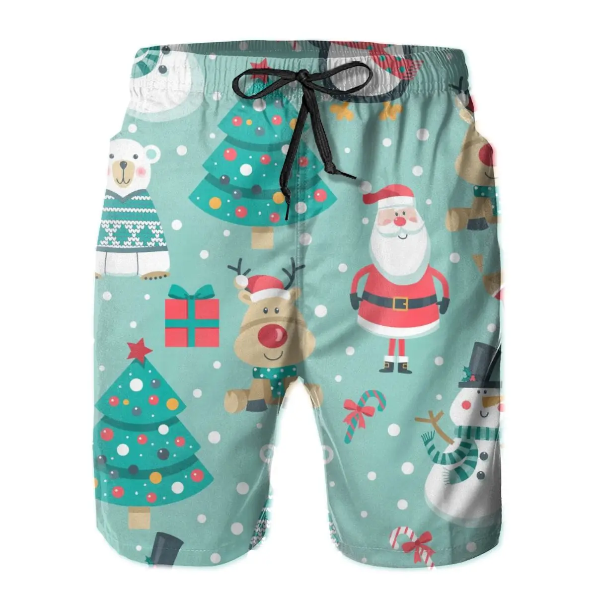 Фото Мужская одежда для плавания плавки рождественские Милые Пляжные шорты пляжа