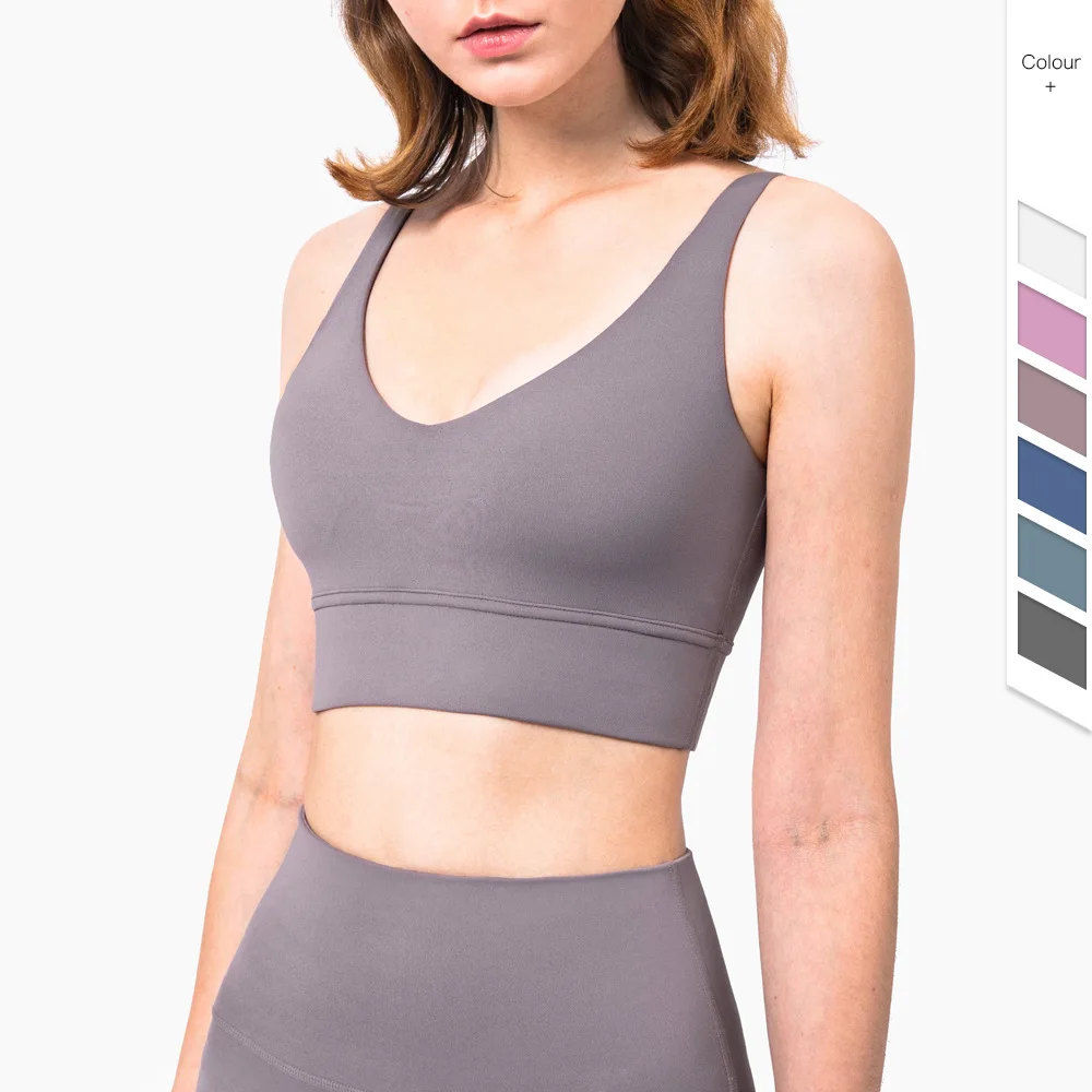 Deep V Sports Bra Solid Back Tank Top Women Fitness Push Up Gym Shockproof Seamless Shirt Running Workout Fast Dry Vest
Deep V Sports Bra Solid Back Tank Top Women Fitness Push Up Gym Shockproof Seamless Shirt Running Workout Fast Dry Vest