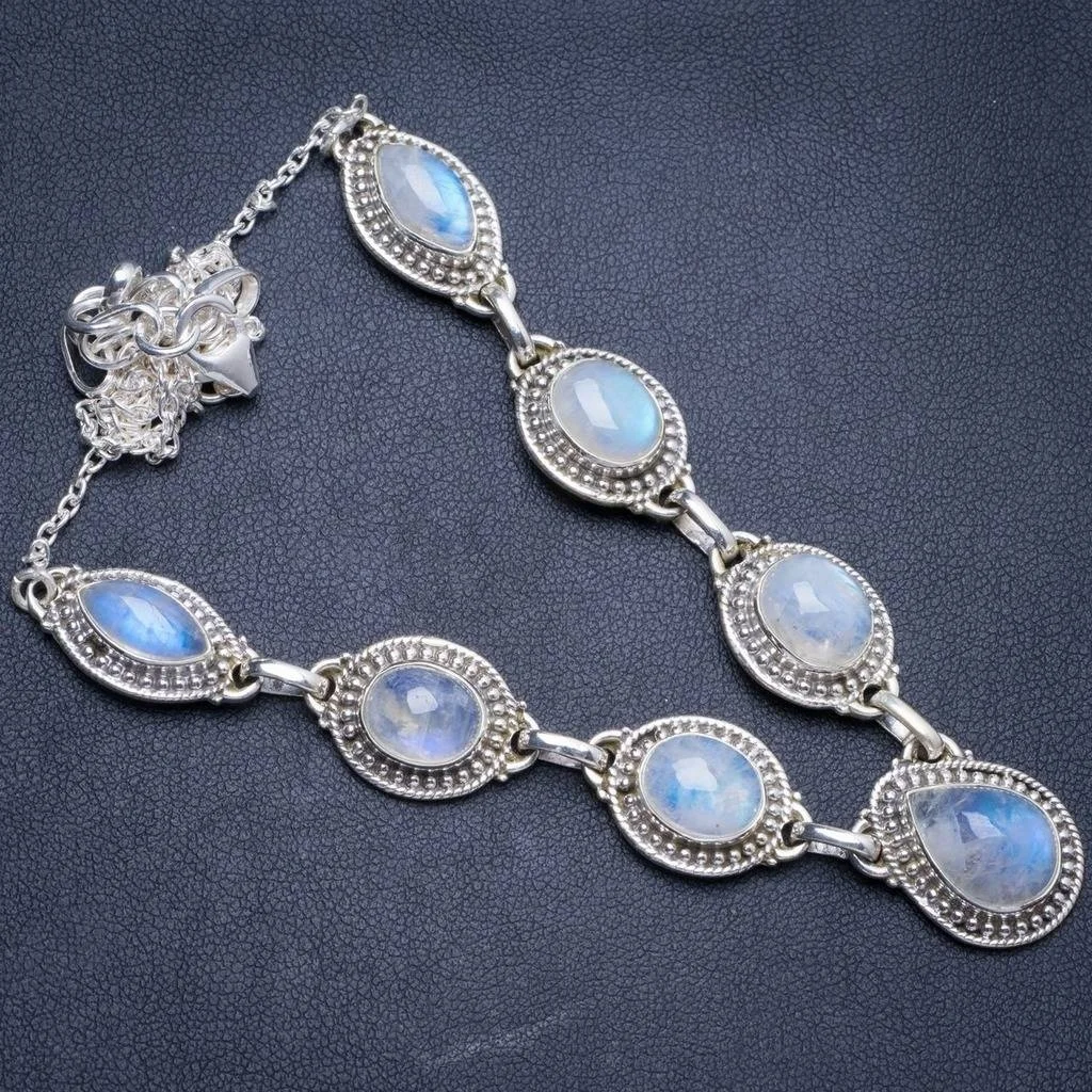 Natural Rainbow Moonstone Handmade Unique 925 Sterling Silver Necklace18+1.75" Y5361
Natural Rainbow Moonstone Handmade Unique 925 Sterling Silver Necklace18+1.75" Y5361