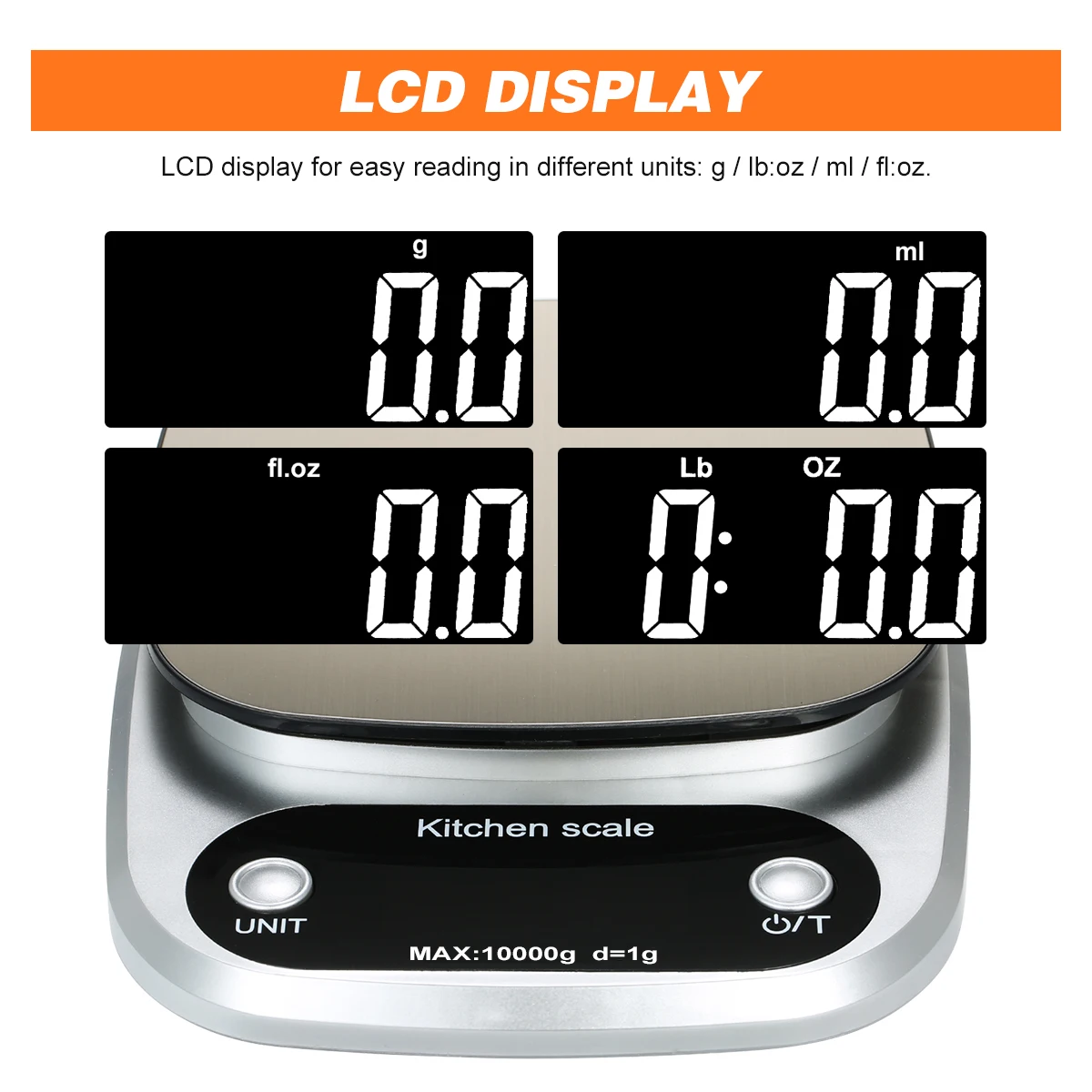 High Precision Digital Scale with Waterproof Surface 10kg/0.1g Portable Kitchen Scale Multi-function Baking Scale Cooking Tools
High Precision Digital Scale with Waterproof Surface 10kg/0.1g Portable Kitchen Scale Multi-function Baking Scale Cooking Tools