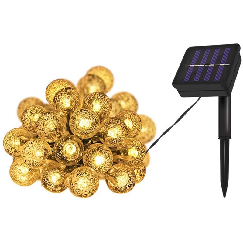 Warm White Outdoor Waterproof Bubble Ball 8 Function LED Solar String Light Garden Garden Decoration 7M50 Lamp
Warm White Outdoor Waterproof Bubble Ball 8 Function LED Solar String Light Garden Garden Decoration 7M50 Lamp