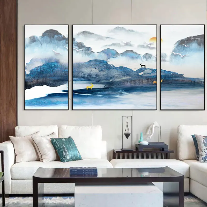 New Chinese Style Golden Abstract Landscape Canvas Poster Prints Mountains Wall Art Pictures For Living Room Bedroom Home Decor
New Chinese Style Golden Abstract Landscape Canvas Poster Prints Mountains Wall Art Pictures For Living Room Bedroom Home Decor