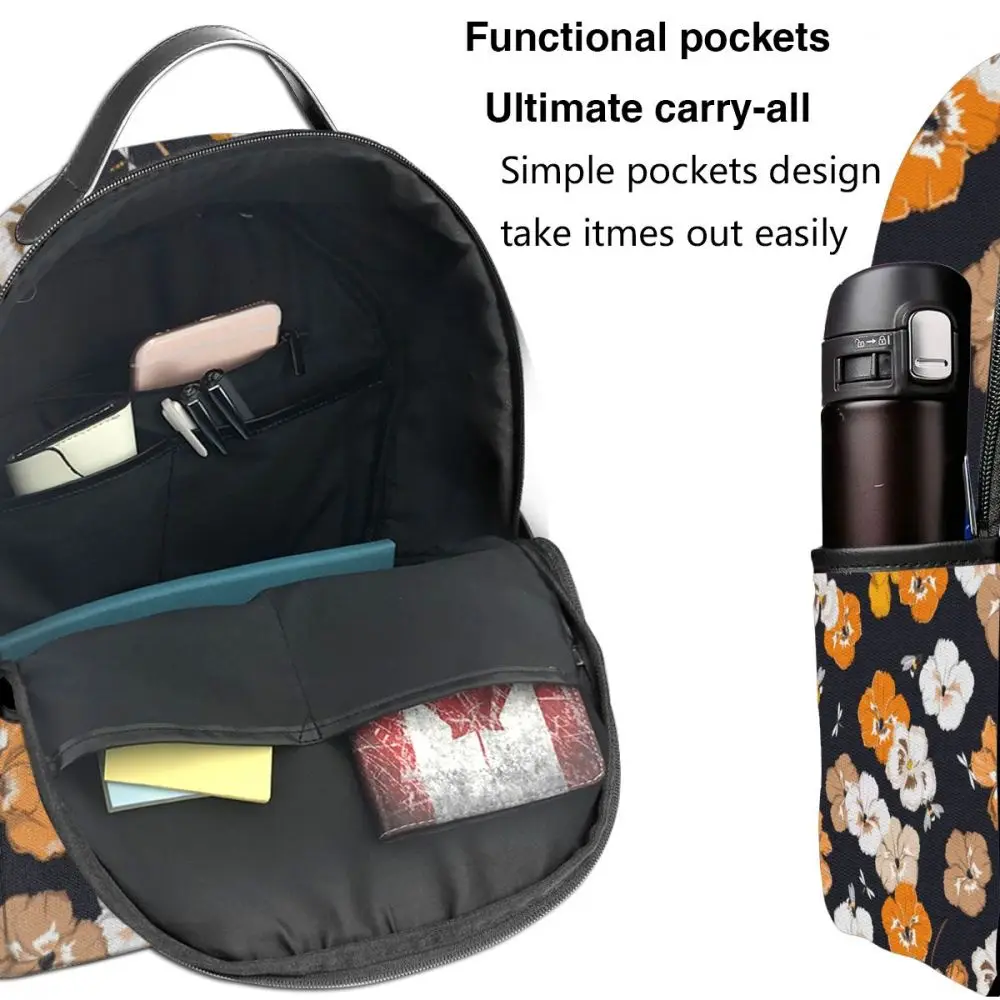 WHEREISART Women School Backpacks Pansy Flowers Dragonfly Bumble School Bags for Teenagers Girls Large Mochila Escolar
WHEREISART Women School Backpacks Pansy Flowers Dragonfly Bumble School Bags for Teenagers Girls Large Mochila Escolar