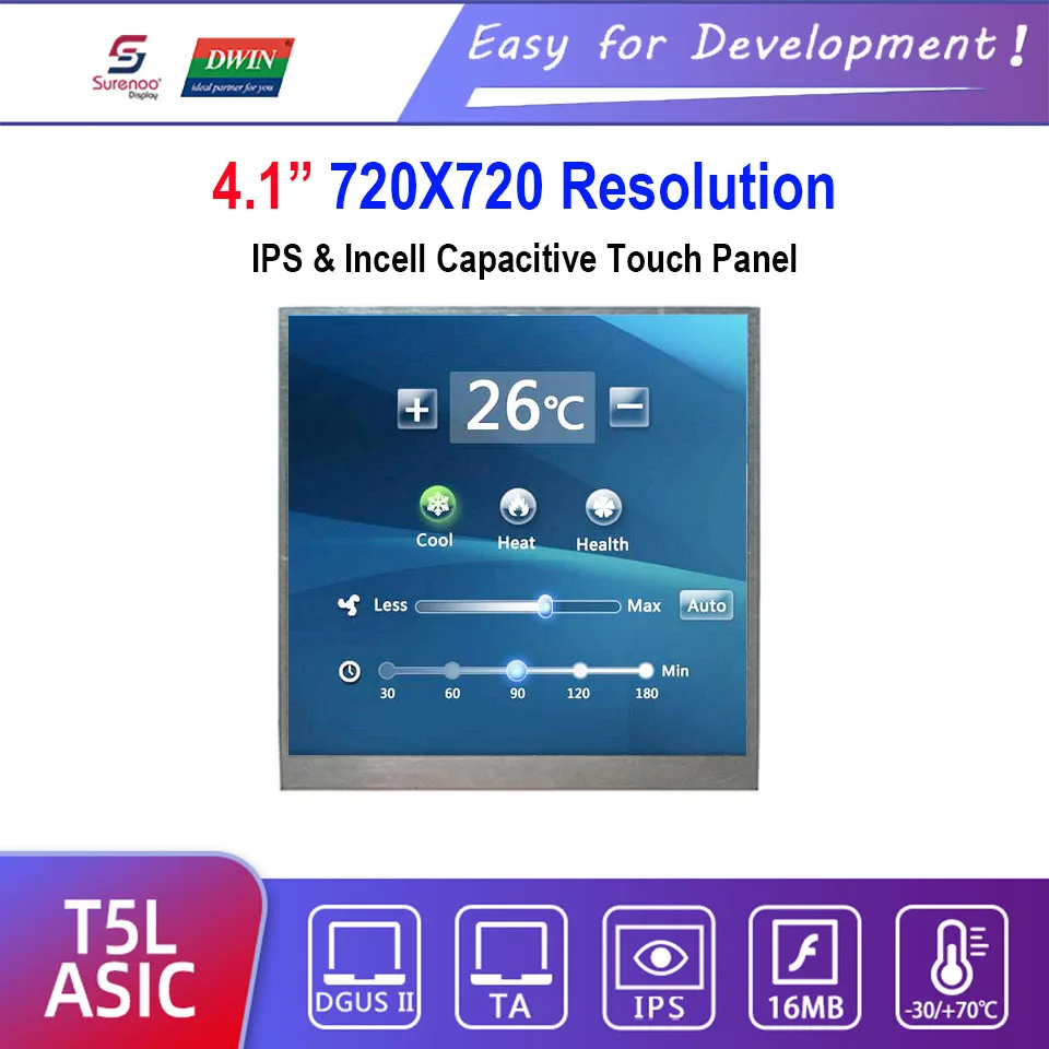 Интеллектуальный дисплей Dwin T5L HMI DMG72720T041_06WTC промышленный уровень 4 1 "IPS 720X720 ЖК