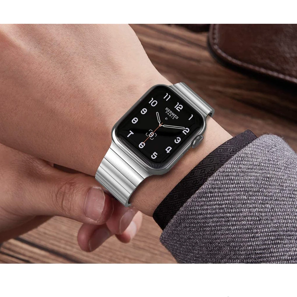For Apple Watch Series 5 4 Band 44mm 40mm Stainless Steel Strap for Iwatch 3 Bands Link Bracelet 42mm 38mm Business Watchbands
For Apple Watch Series 5 4 Band 44mm 40mm Stainless Steel Strap for Iwatch 3 Bands Link Bracelet 42mm 38mm Business Watchbands