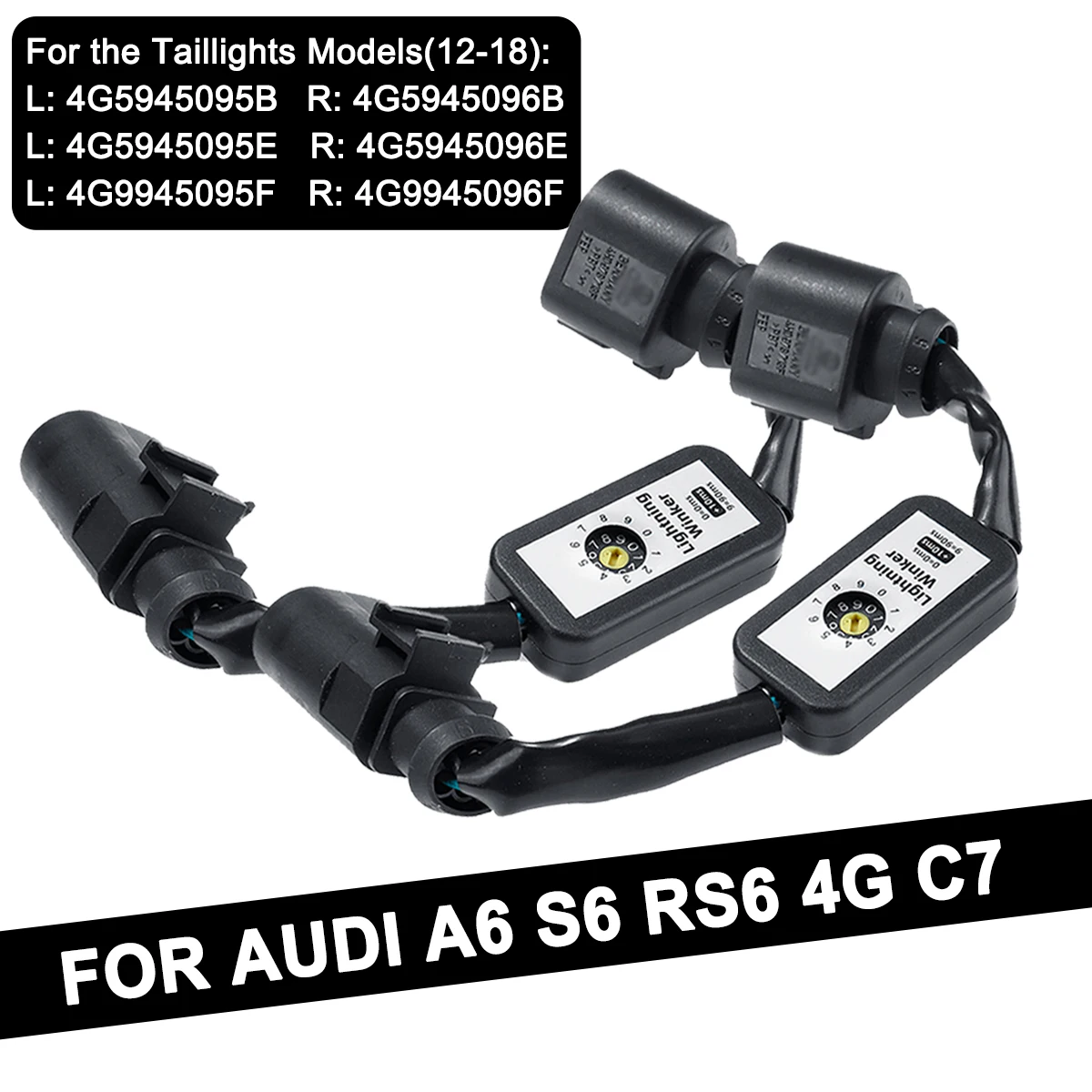 

Светодиодный задний фонарь 2 шт., динамический дополнительный модуль, кабель, жгут проводов, индикатор поворота для AUDI A6 S6 RS6 4G C7, левый и прав...