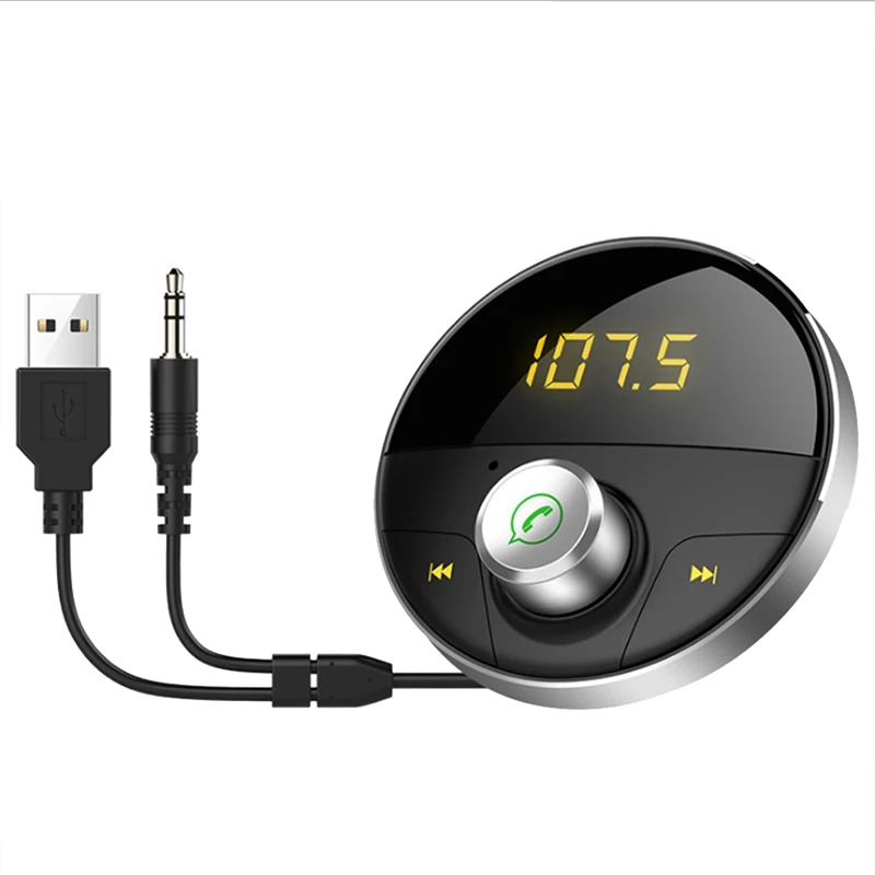 Bluetooth AUX Adapter in Car Handsfree Kit BT 5.0 Audio Receiver for Auto Phone Hands Free Carkit FM Transmitter
Bluetooth AUX Adapter in Car Handsfree Kit BT 5.0 Audio Receiver for Auto Phone Hands Free Carkit FM Transmitter