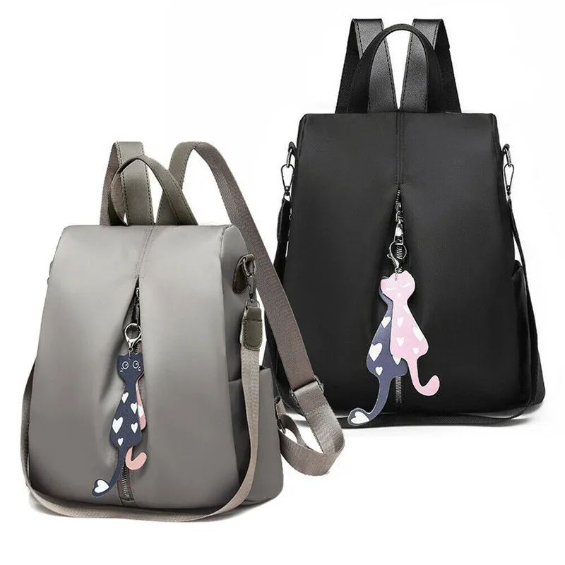 Women Anti-theft Backpack Solid Color Travel Waterproof Oxford Cloth Backpack Shoulder Bag Black Gray
Women Anti-theft Backpack Solid Color Travel Waterproof Oxford Cloth Backpack Shoulder Bag Black Gray