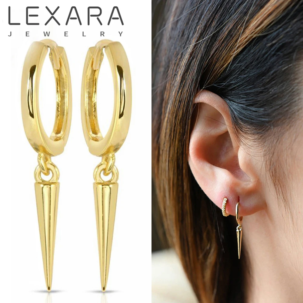 LEXARA European Conical Drop Earring Hip Hop Punk Party Jewelry Gothic Geometry Gold Dangle Ear Piercing For Women Accessories
LEXARA European Conical Drop Earring Hip Hop Punk Party Jewelry Gothic Geometry Gold Dangle Ear Piercing For Women Accessories