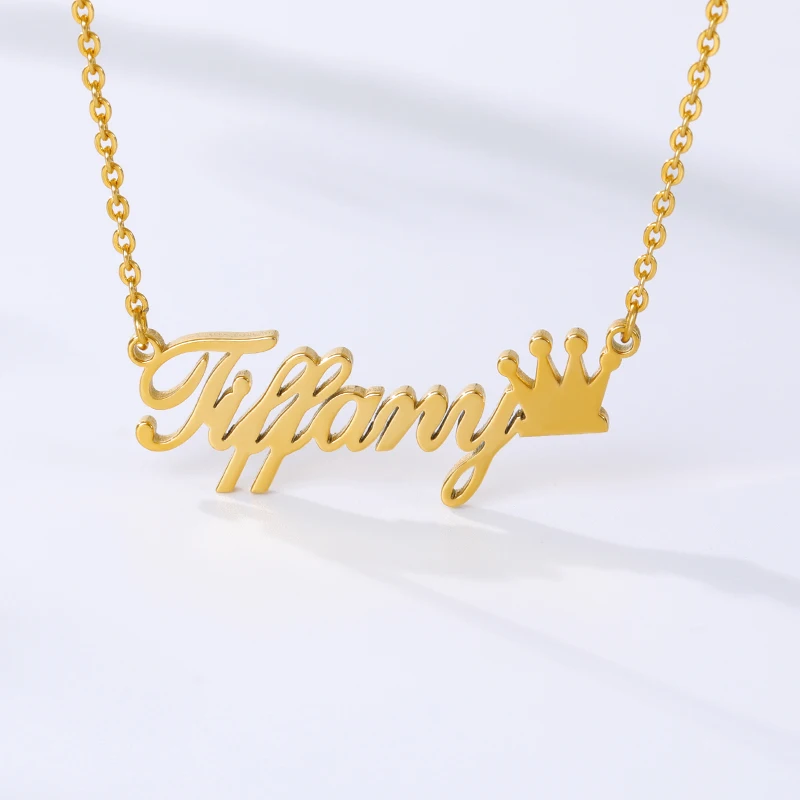 Customized Name Necklace Noble Jewelry Stainless Steel Personalized Crown Necklaces Pendants Best Friends Gifts Bijoux Femme
Customized Name Necklace Noble Jewelry Stainless Steel Personalized Crown Necklaces Pendants Best Friends Gifts Bijoux Femme