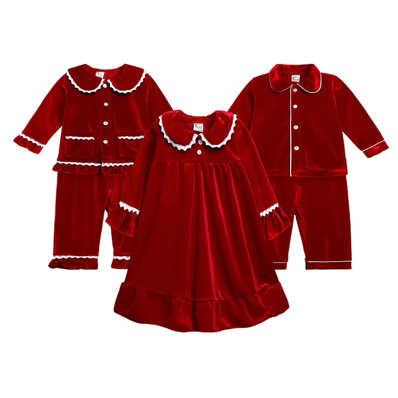 2021 Kids Christmas Clothing Set Winter Toddler Girl Red Ruffle Sleep Suits Full Sleeve Solid Velvet Soft Boys Pyjamas Sleepwear
2021 Kids Christmas Clothing Set Winter Toddler Girl Red Ruffle Sleep Suits Full Sleeve Solid Velvet Soft Boys Pyjamas Sleepwear