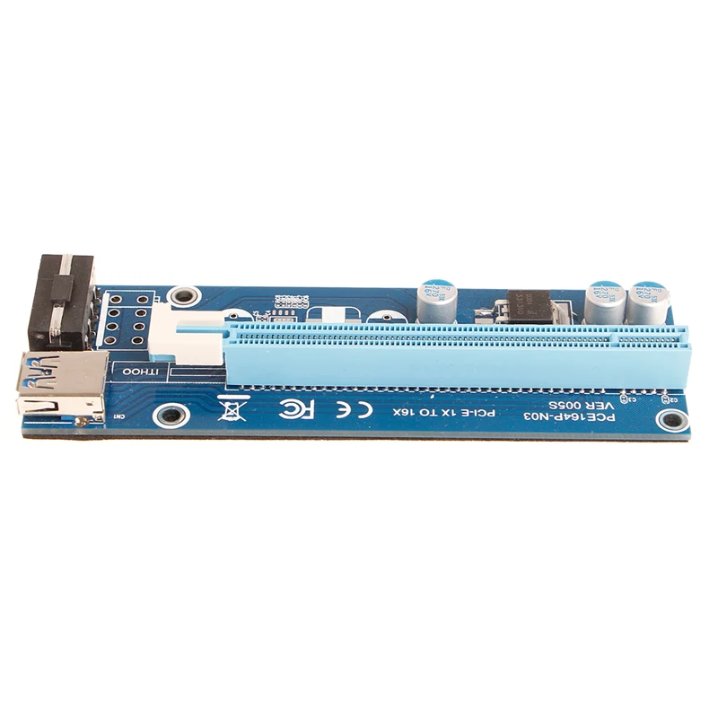 Мини PCI-E Экспресс 1x To16x USB 3 0 удлинитель переходник карта адаптер SATA кабель питания
