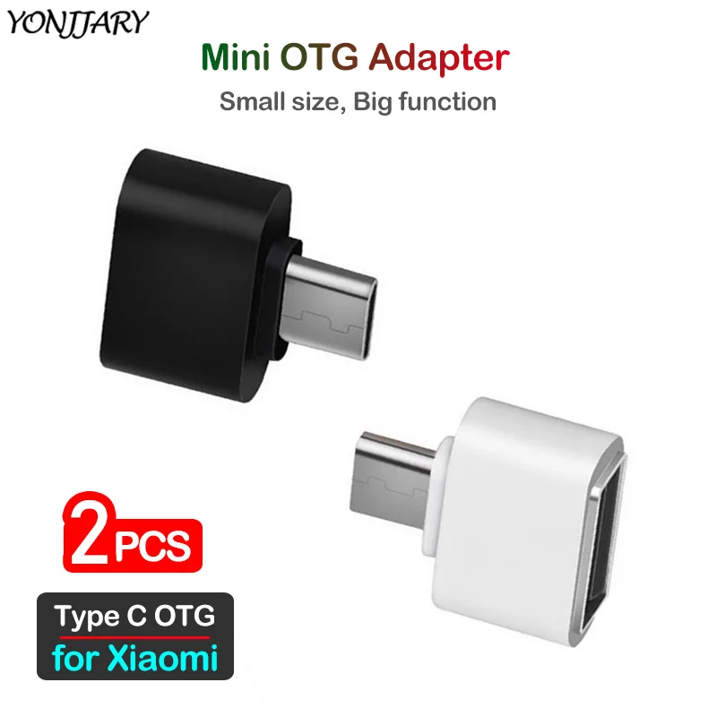 2 шт. USB Type C OTG адаптер для Xiaomi Mi 4C 4S 5 5S 5X 6X 6 8 9 SE Explorer 9T 10 Pro Lite 5G Poco X2 считыватель