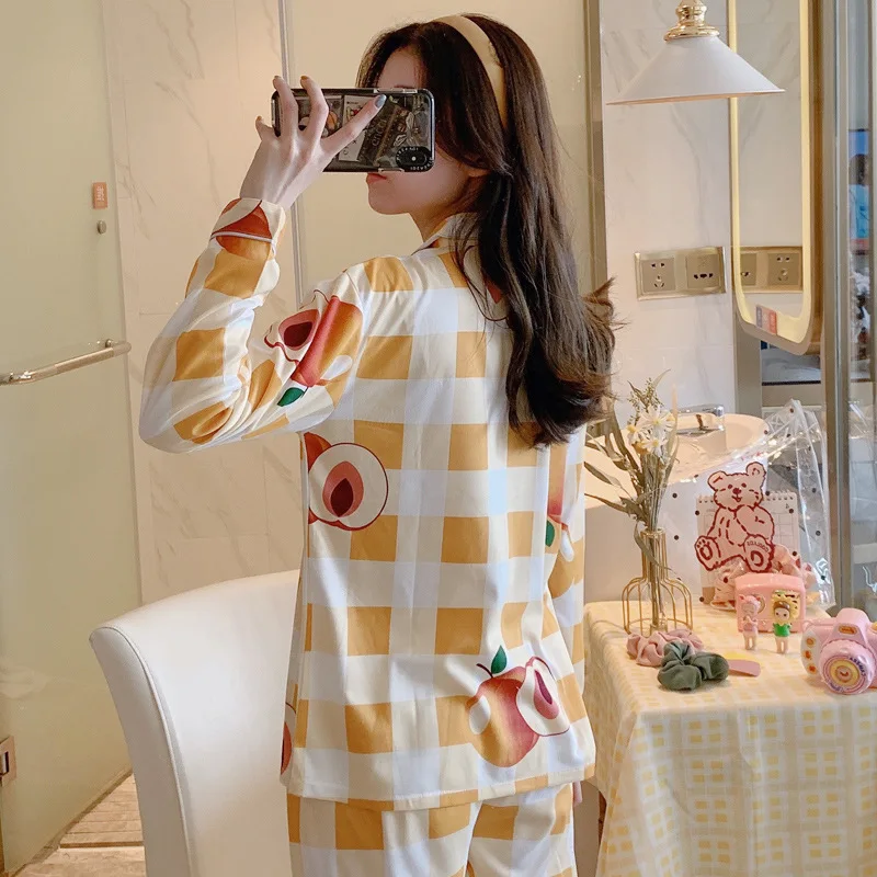 SLPBELY Women Pajamas Set Homewear Kawaii Cartoon Bear Female Sleep Two Piece Set Sleepwear Lady Long Sleeve Nightwear Cute Top
SLPBELY Women Pajamas Set Homewear Kawaii Cartoon Bear Female Sleep Two Piece Set Sleepwear Lady Long Sleeve Nightwear Cute Top