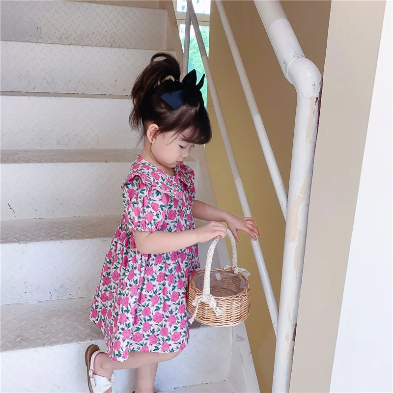 2021 Summer Dress For Girls Korean style Baby Girl Floral Turn-down Collar Short Sleeve Dresses Kids Clothing
2021 Summer Dress For Girls Korean style Baby Girl Floral Turn-down Collar Short Sleeve Dresses Kids Clothing