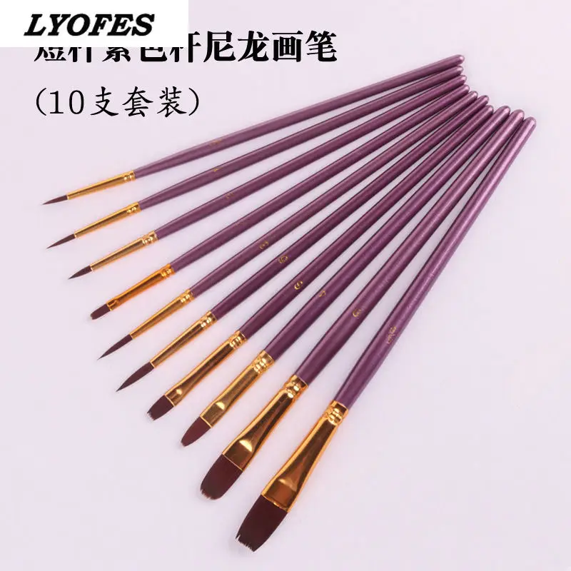 10pcs New Nylon Wooden Handle Paint Brush Set for Kids Watercolor Gouache Drawing Painting Art Supplies
10pcs New Nylon Wooden Handle Paint Brush Set for Kids Watercolor Gouache Drawing Painting Art Supplies