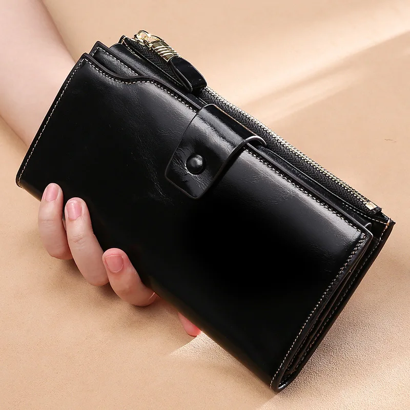 KANGAROO KINGDOM Fashion Luxury RFID Women Wallets Genuine Leather Long Zipper Clutch Purse Large Capacity Card Holder Wallet
KANGAROO KINGDOM Fashion Luxury RFID Women Wallets Genuine Leather Long Zipper Clutch Purse Large Capacity Card Holder Wallet