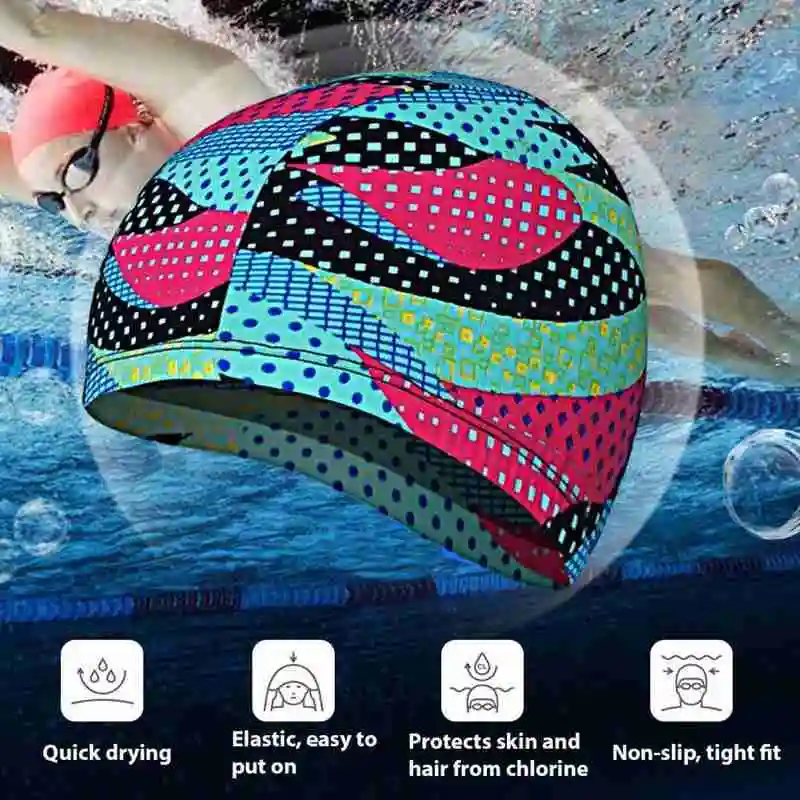 High Elastic Swimming Caps Adult Waterproof Stretchable Swiming Pool Hair Summer Bathing Protection Hat Long Comfortable Ea A4H7
High Elastic Swimming Caps Adult Waterproof Stretchable Swiming Pool Hair Summer Bathing Protection Hat Long Comfortable Ea A4H7