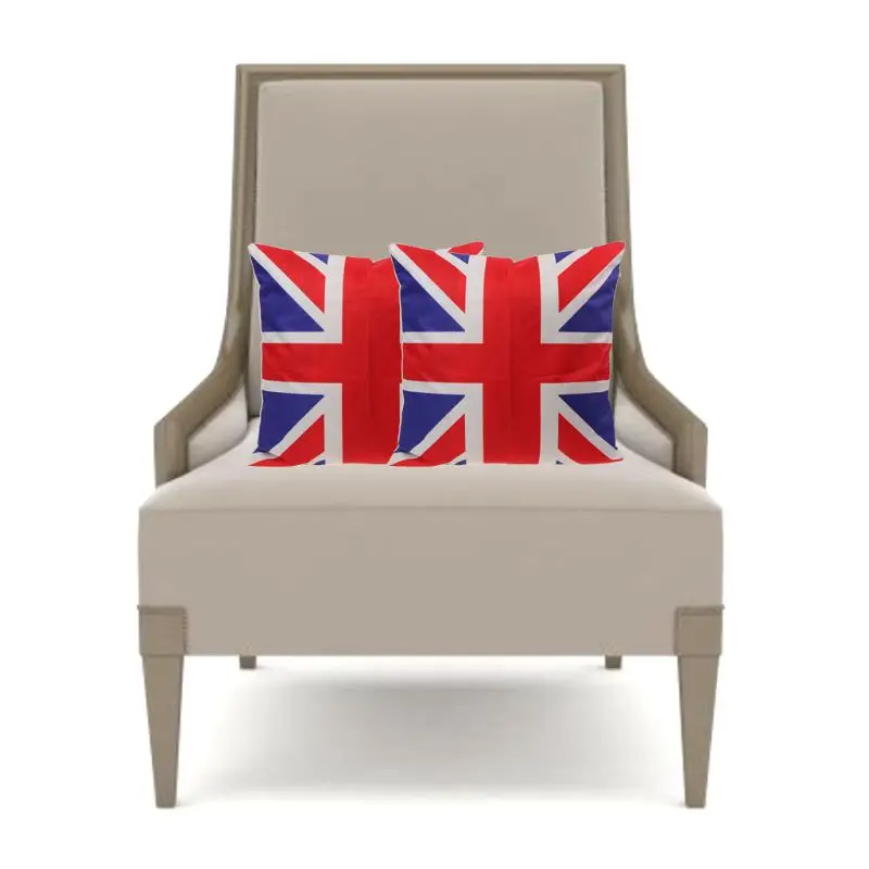 16\" Pillow Cases UK Flag Square Union Jack Linen Home Decorative Cushion Cover X7YD