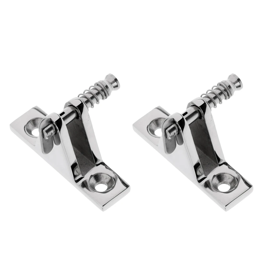 2 Pack Marine Part Bimini Top Fitting, 316 Stainless Steel Deck Hinge Hardware with Quick Removable Pin
2 Pack Marine Part Bimini Top Fitting, 316 Stainless Steel Deck Hinge Hardware with Quick Removable Pin