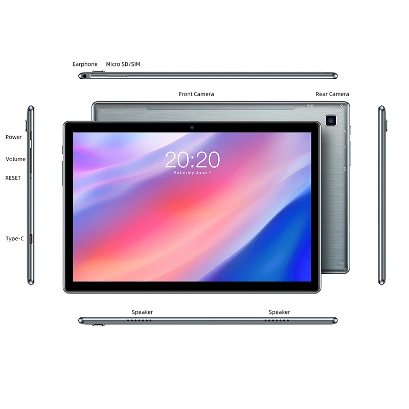 Teclast P20HD tablet 10.1inch Octa Core 4G Phone Call Android10 1920×1200 4GB RAM 64GB ROM Type-C AI-speed-up 6000mAh tablets PC
Teclast P20HD tablet 10.1inch Octa Core 4G Phone Call Android10 1920×1200 4GB RAM 64GB ROM Type-C AI-speed-up 6000mAh tablets PC