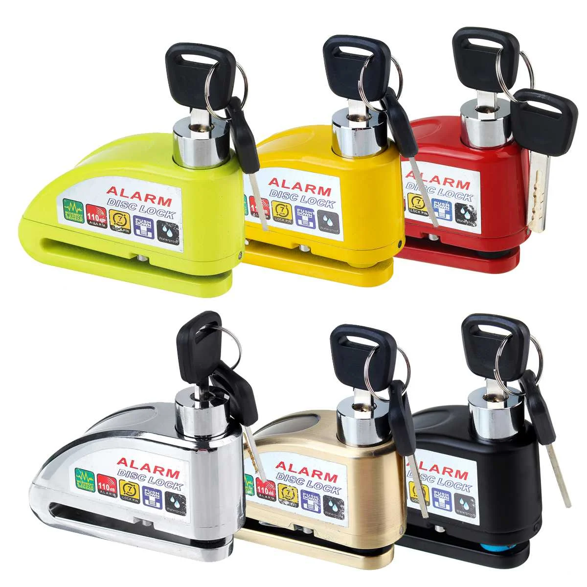 Zinc Alloy Motorcycle Scooter Disc Brake Lock Motor Bicycle Anti-theft Wheel Alarm Disc Lock Security Alarm Protection Kit
Zinc Alloy Motorcycle Scooter Disc Brake Lock Motor Bicycle Anti-theft Wheel Alarm Disc Lock Security Alarm Protection Kit
