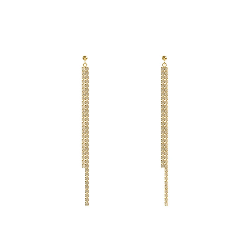 KOUDOUN Classic Simple Zircon Long Fringe Earrings Fashion Korean Women Jewelry Sexy Elegant Drop Earrings Wedding Earrings
KOUDOUN Classic Simple Zircon Long Fringe Earrings Fashion Korean Women Jewelry Sexy Elegant Drop Earrings Wedding Earrings