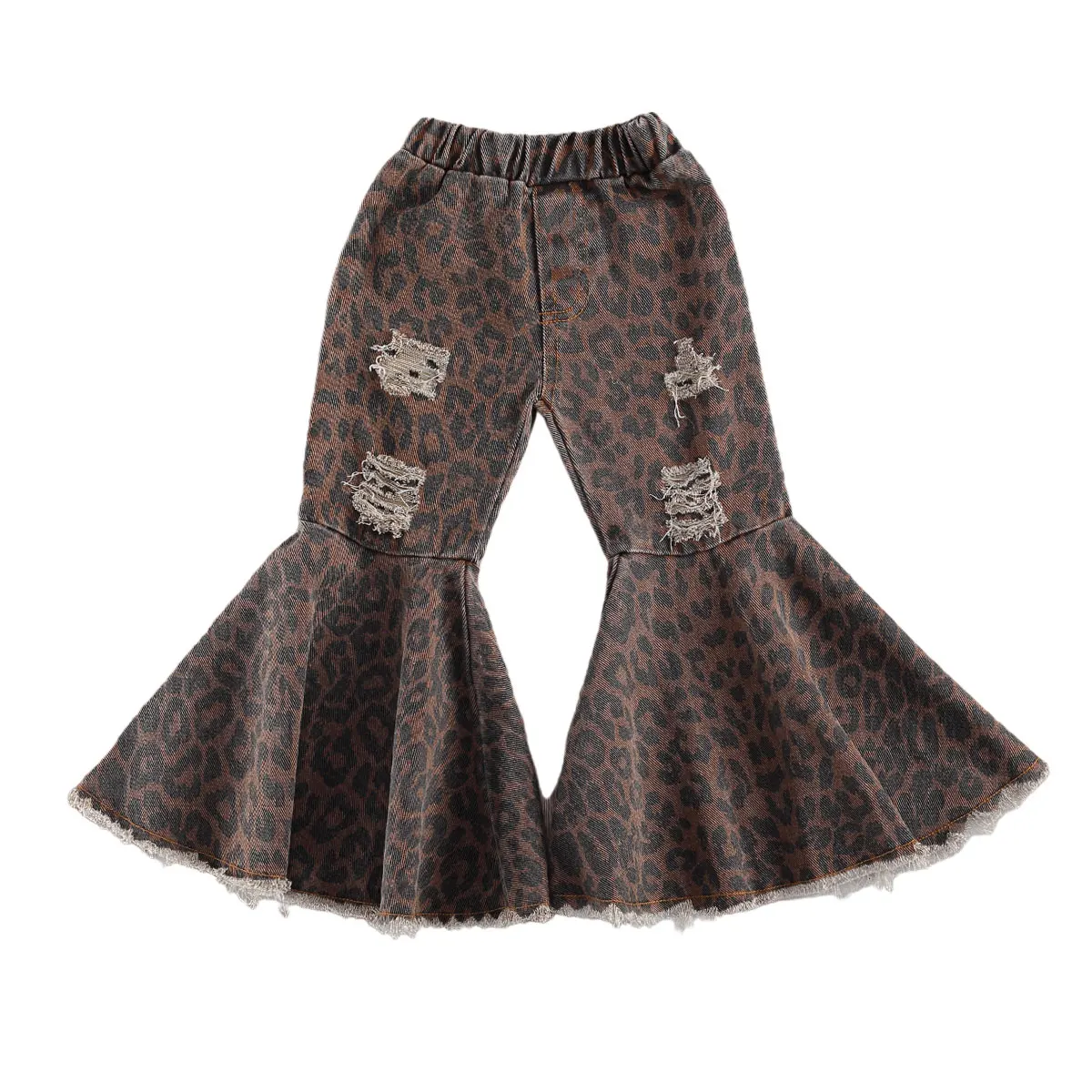 AA Girls Flare Pants Kids Leopard Printed Bell Bottoms Denim Ripped Pants Autumn Streetwear Clothing Outfits Children Trousers
AA Girls Flare Pants Kids Leopard Printed Bell Bottoms Denim Ripped Pants Autumn Streetwear Clothing Outfits Children Trousers