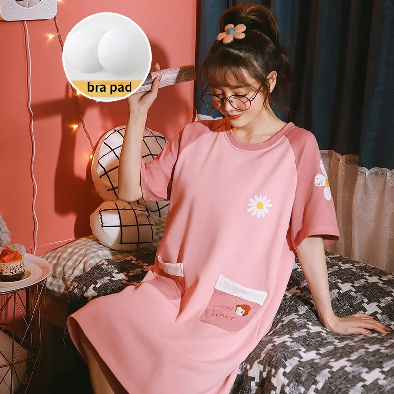 Women Nightgowns Short Sleeve Summer Casual Sleepshirts Sleepwear Sleeping Dress O-neck Oversize M-4XL Print Casual with Padded
Women Nightgowns Short Sleeve Summer Casual Sleepshirts Sleepwear Sleeping Dress O-neck Oversize M-4XL Print Casual with Padded