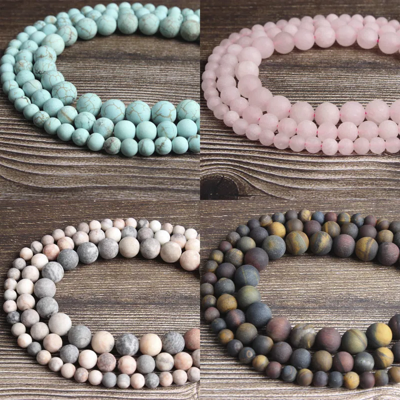 Fashion jewelry 4 / 6 / 8 / 10 mm natural stone Frosted beads series jewelry making DIY Bracelet Necklace
Fashion jewelry 4 / 6 / 8 / 10 mm natural stone Frosted beads series jewelry making DIY Bracelet Necklace