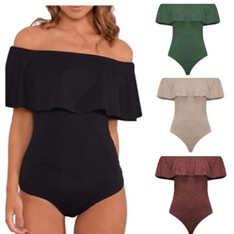 2021 Woman Jumpsuit Elegant Off Shoulder Ruffled Ladies Sexy Jumpsuits Bodysuit One Piece For Women
2021 Woman Jumpsuit Elegant Off Shoulder Ruffled Ladies Sexy Jumpsuits Bodysuit One Piece For Women