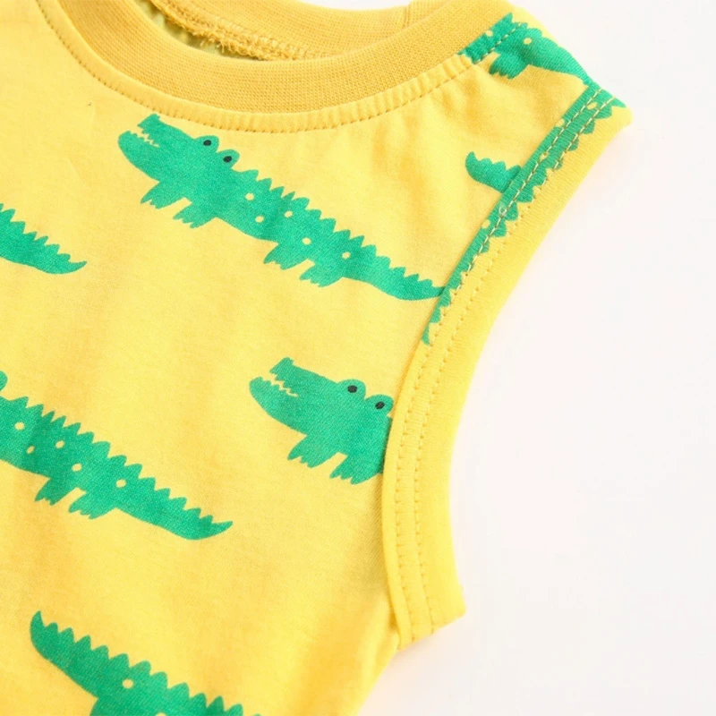 W3JF Baby Sleeveless Romper Cartoon Animal Print Bodysuit Summer Cotton Jumpsuit 0-36Months Newborn Bag Fart Clothing
W3JF Baby Sleeveless Romper Cartoon Animal Print Bodysuit Summer Cotton Jumpsuit 0-36Months Newborn Bag Fart Clothing