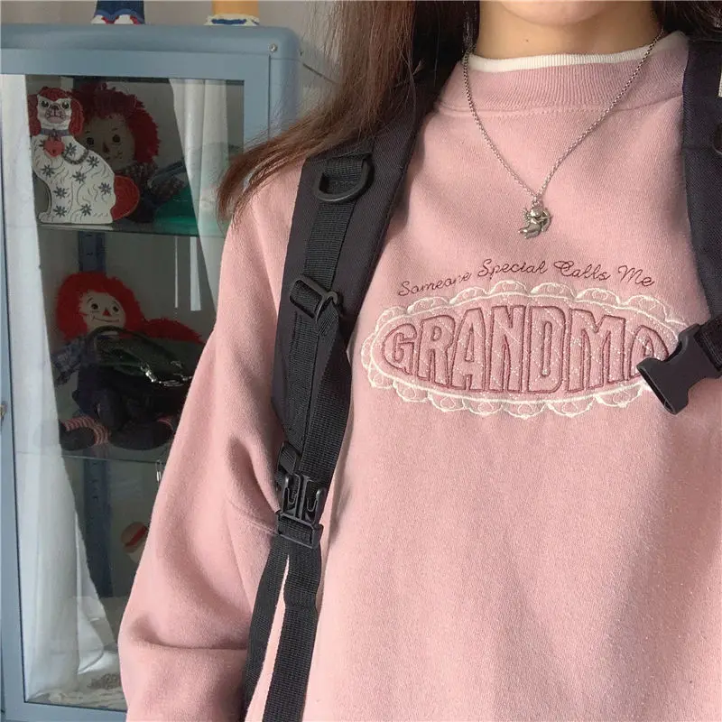 Women No Hat Hoodies Pink Sweet Embroidery Oversize Thickening Warm Soft Lovely Girls Outwear Korean Style Hipster Females Young
Women No Hat Hoodies Pink Sweet Embroidery Oversize Thickening Warm Soft Lovely Girls Outwear Korean Style Hipster Females Young