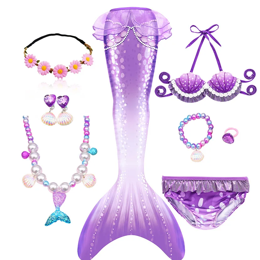 Girls Swimmable Mermaid Tails Swimming Bathing Suit Cosplay Clothes Little Children Mermaid Swimsuit for Kids Halloween Costumes
Girls Swimmable Mermaid Tails Swimming Bathing Suit Cosplay Clothes Little Children Mermaid Swimsuit for Kids Halloween Costumes