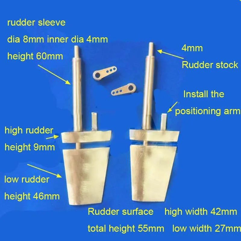 1pair Brass Welding Split Balance Steering Rudder With Rocker Single Arm Sleeve Dia 8mm for Remote Control Handcraft Ship Model
1pair Brass Welding Split Balance Steering Rudder With Rocker Single Arm Sleeve Dia 8mm for Remote Control Handcraft Ship Model