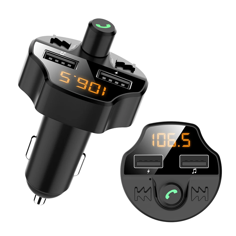 12V Bluetooth 5.0 FM Transmitter Car Kit MP3 Modulator Player Wireless Handsfree Audio Receiver Dual USB Fast Charger 3.1A
12V Bluetooth 5.0 FM Transmitter Car Kit MP3 Modulator Player Wireless Handsfree Audio Receiver Dual USB Fast Charger 3.1A