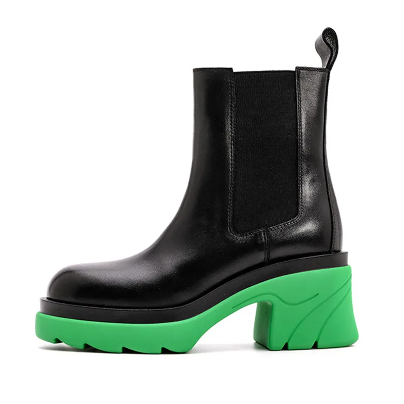 Fashion Casual Platform Women's Chelsea Boots Top QualityGenuine Leather Female Ankle Boots Autumn Winter Ladies Chunky Shoes
Fashion Casual Platform Women's Chelsea Boots Top QualityGenuine Leather Female Ankle Boots Autumn Winter Ladies Chunky Shoes