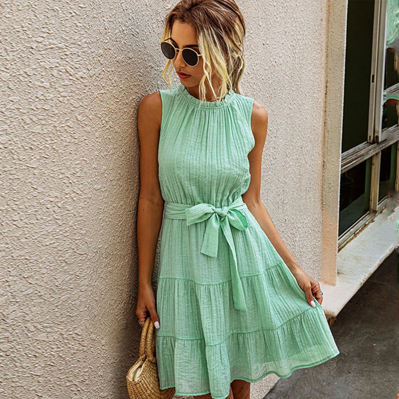 BEFORW Summer Polka Dot Casual Midi Dresses Black Halter Strapless 2020 Solid Color Sundress Vacation Clothes For Women
BEFORW Summer Polka Dot Casual Midi Dresses Black Halter Strapless 2020 Solid Color Sundress Vacation Clothes For Women