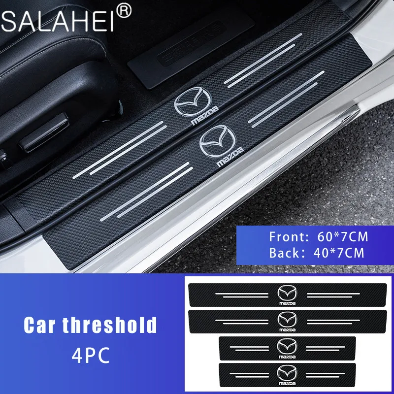 

4X Car Door Carbon Fiber Pattern Threshold Film For Mazda 2 3 6 Demio CX3 CX-5 CX5 CX 5 CX7 CX9 MX5 Axela ATENZA 2017 2018 2019