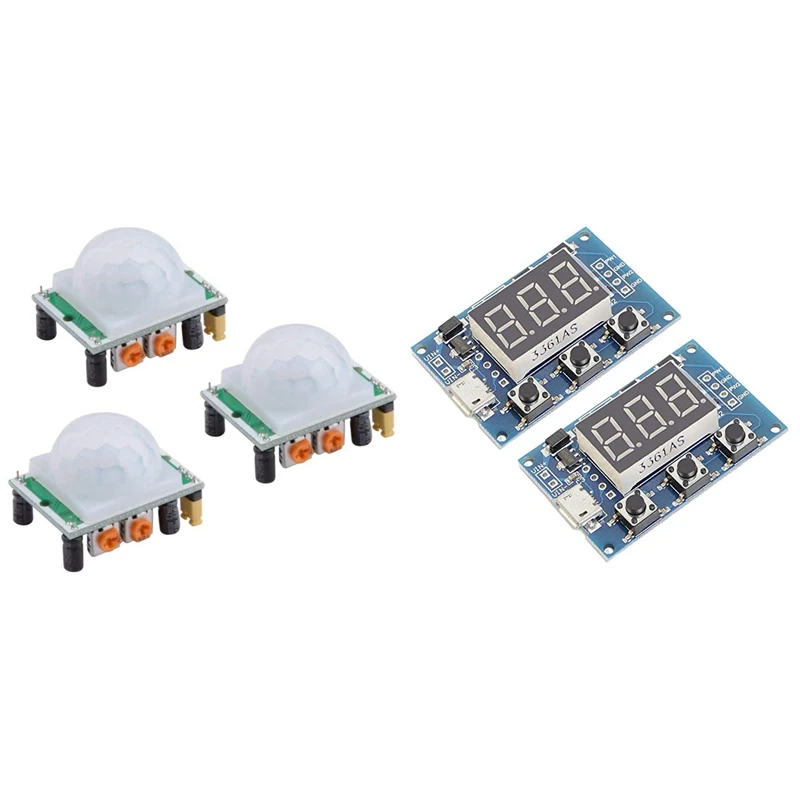 3Pcs HC-SR501 PIR Motion Sensor Detector Module With 2 Channel PWM Square Wave Pulse Signal Generator
3Pcs HC-SR501 PIR Motion Sensor Detector Module With 2 Channel PWM Square Wave Pulse Signal Generator